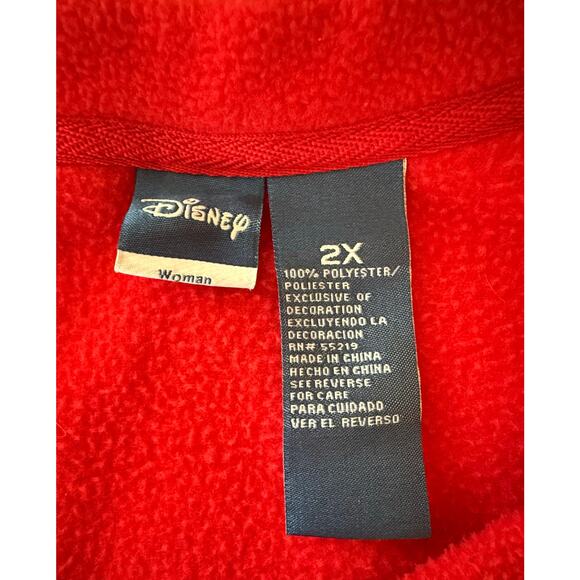 Disney Mickey Mouse Women’s 2XL V-neck Long Sleeve Fleece Sweatshirt Pullover - Picture 4 of 7